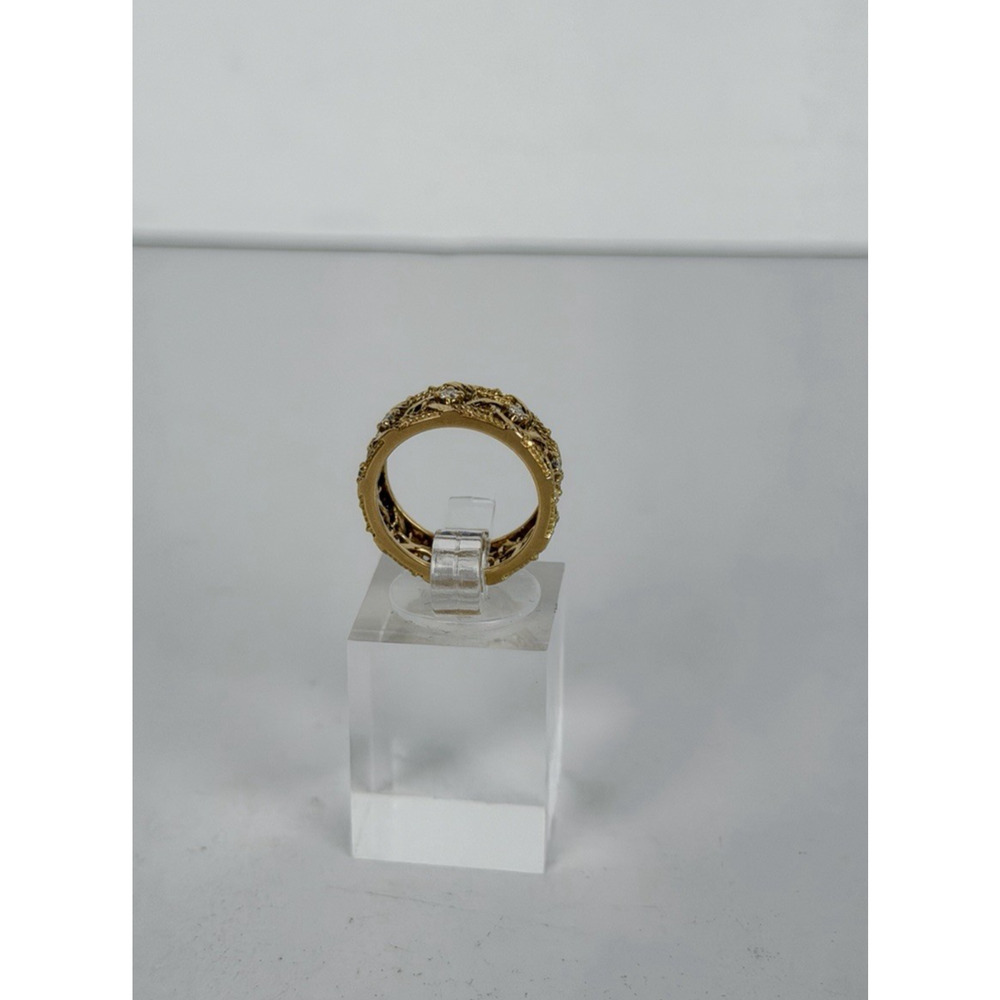 Dior My Dior Ring Diamond 18k Yellow Gold Open Filigree Work Design - Picture 3 of 6